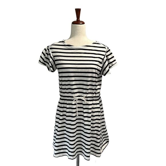 Kate Spade New York Medium Stripe Drop Shoulder Dress Women's Midi Summer Preppy - Picture 1 of 10